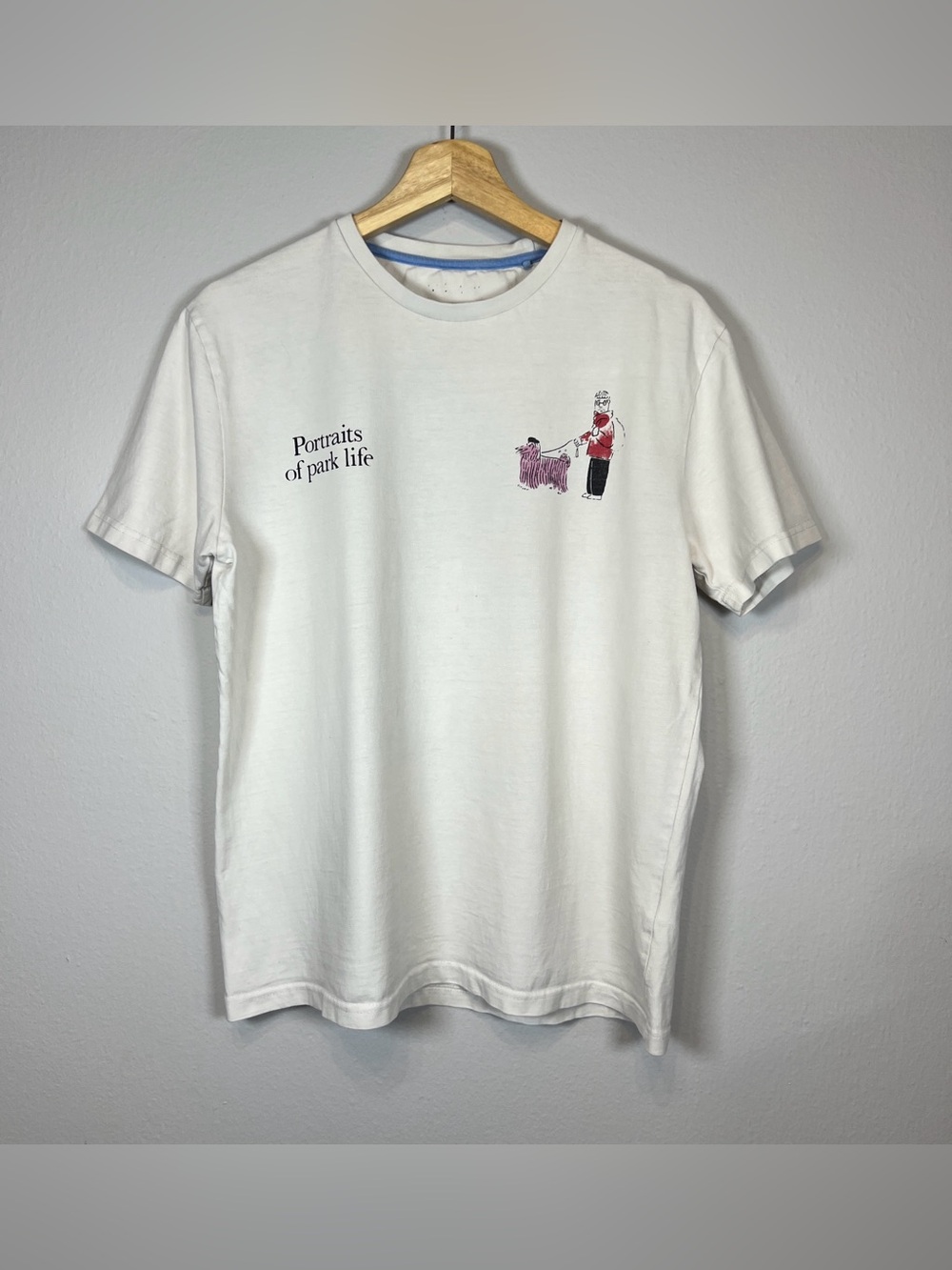 Denim & Flower Ricky Singh Park Life Graphic T-Shirt Off White Cream Mens Medium - Picture 2 of 15